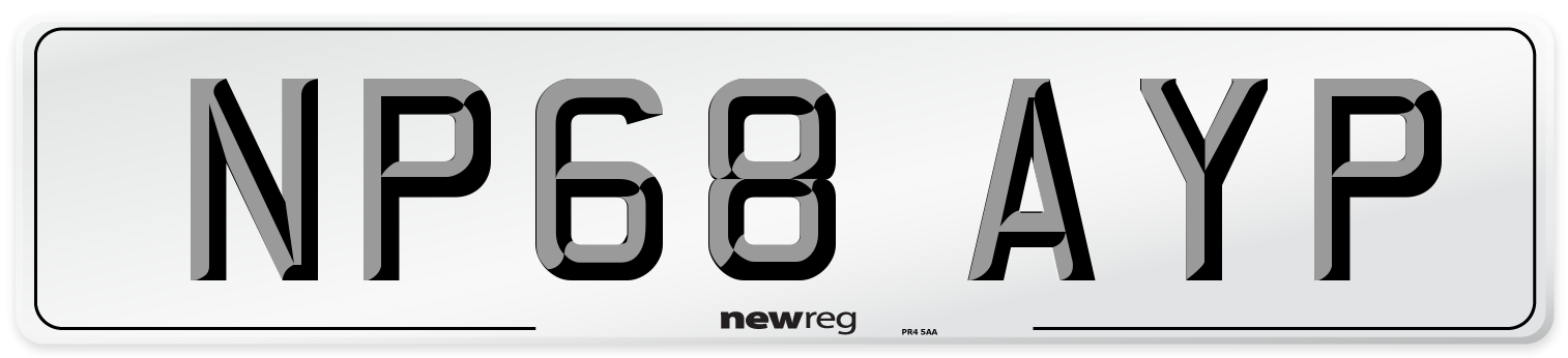 NP68 AYP Number Plate from New Reg